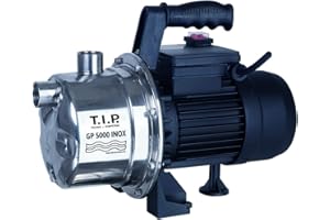 T.I.P. Pompe de Jardin GP 5000 Inox 5000 l/h 45m 4,5 bar 1200W Protection Thermique Résistante Corrosion