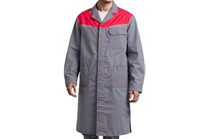 Oralidera Arbeitskittel Herren Labormantel Lang Arbeitsmantel Hausmeister Kittel Werkstattkittel Berufskittel Werkstatt Laborkittel