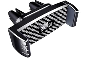 Support Téléphone Voiture, Blukar Support à Grille d'aération Support Ventilation Rotation 360° avec 2 Clips pour iPhone, Samsung, Huawei, Xiaomi, GPS