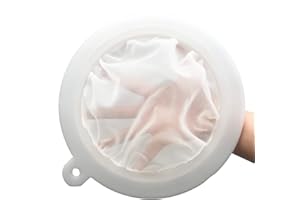 JEESHAN Grand filtre ultra fin 21 cm - Tamis en plastique 450 Mesh pour cuisine - Outil pour filtrer l'eau bouillie et sédiments