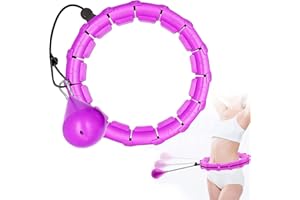 YONARS Smart Hula Ring Hoop Aros de Fitness Abdominal 26 Segmentos Ajustable Masaje de Neumáticos no se Cae para Adultos Principiante Perder Peso y Quemar Calorías