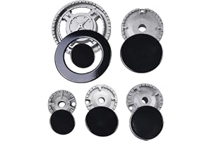 Azonee 4-Pack Universal Gas Stove Burner Cap Set – Upgraded Flame Crown & Lid for Most Cookers, Ovens & Gas Hobs | Durable Replacement Burner Caps