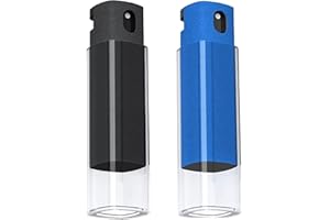 SUEEWE 2PZS Limpiador de Pantallas con 10ml Botella Spray+Paño Microfibra+Caso para iPhone/iPad & Samsung Lenovo Xiaomi teléfonos/tabletas, Eliminar Suciedad y Huellas(líquido no Incluido), Negro+Azul