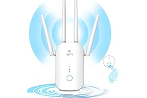 PHAVN Ripetitore WiFi, Amplificatore WiFi 1200Mbps Dual Band 5GHz&2.4GHz con 4 Antennes, Porta LAN/WAN, WPS, Supporta Modalità Ripetitore/Router/AP, Bianco