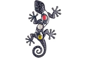 ROCKING GIFTS Adorno de Pared Lagarto, Metal, 22 cm, decoración de Pared, jardín al Aire Libre, Figura de Lagartos, Colgante, para Patio o Valla, Terraza, Exterior