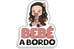 BRATIKI Pegatina Bebe a Bordo Coche, Bebé Demonio, Pegatinas Coche, Pegatinas de Bebe a Bordo, Pegatina Resistente a UV e Impermeable