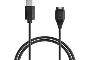 kwmobile USB C Charging Cable Compatible with Garmin Forerunner 265 / 265S / 965 - Cable Charger - Smart Watch Type C Replacement Cable - Fitness Tracker Charging Cable