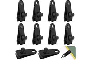 HEEDPEIUR 10 Stück Planenspanner Tarp Clips Zeltplanen Planenclips Kunststoff Planenbefestigung Camping Zelt Clip Zeltklammern Planenhalter Einstellbar Befestigungsclips für Planen,Markisen,Zelte,Vordächer