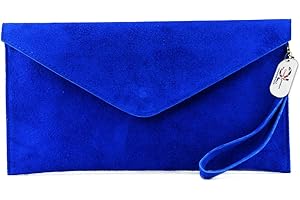 Craze London Brand Verapelle Genuine Italian Suede Large Envelope Shaped Clutch bag Purse handbag Rebecca Clutch Party Prom Clutch