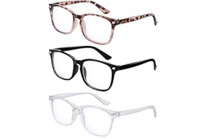 Radsocken 3 Packs Blue Light Blocking Glasses Blue Light Blocking Computer Glasses, Computer Screen Glasses Gaming Glasses, Comfortable Blue Light Filter Blocking Glasses for Computer TV Phone