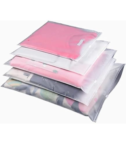 Sacchetti Plastica Richiudibili | 30 Pezzi 18x25 Cm | Per Viaggio, Cosmetici, Biancheria | Traspiranti E Impermeabili - Foto 10