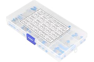 FAFEICY 180-elementowy zestaw asortymentowy wysokonapięciowych kondensatorów ceramicznych, zakres pojemności 100pF-10000pF, 15 różnych wartości, napięcie 1 kV