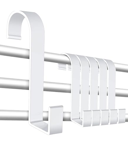 Crochets Radiateur Ronds - Lot De 8, Blanc - Pour Serviettes, Vêtements - Salle De Bain, Cuisine