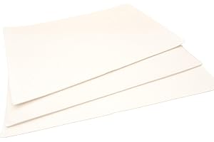 a2bsales 10 x A4 Felt Sheets - White - Arts & Craft Fabric Material *Firm for Model Making & Cut Outs*