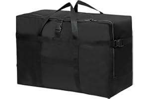 KYSUN Duża torba podróżna, 96 l, składana torba podróżna z paskiem na rękę, wodoszczelna torba do noszenia, na linie lotnicze, podróże, kemping, przeprowadzkę i do szkoły, dla mężczyzn i kobiet, czarny, NO