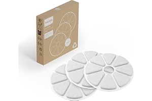 Pet Series vattenfontänfilter - flerskiktsfilter. För rent och friskt dricksvatten. Förpackning med 3 utbytesfilter. Vit (PAW0010/01)