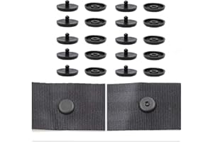 SYMPHONYW Seat Belt Button, 10 Pairs Universal Seat Belt Buckle Black Anti- slip Seatbelt Buttons Clips without Welding for Car SUV Truck
