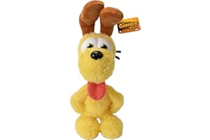 ANIMAGIC - Odie Classique - Peluche Chien Jack Russell Terrier Toute Douce - Jaune - Compagnon de Garfield - pour Les Enfants Fan du Célèbre Chat Héros de BD - Idée Cadeau Anniversaire dès 2 Ans