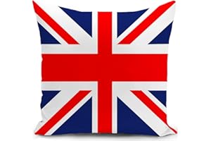 HUASHUZI Union Jack poszewka na poduszkę brytyjskie prezenty flaga Wielka Brytania Anglia dekoracje poszewka na poduszkę dwustronna konstrukcja dekoracja domu do salonu kanapa sofa 45 x 45 cm