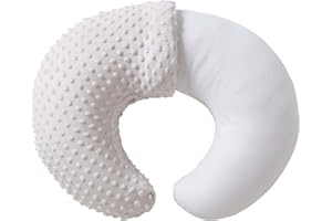 QUENESS Almohada de lactancia con funda para bebés, niños y niñas, almohadas de lactancia materna con funda de almohada para lactancia materna, alimentación con biberón, soporte para bebé con funda de