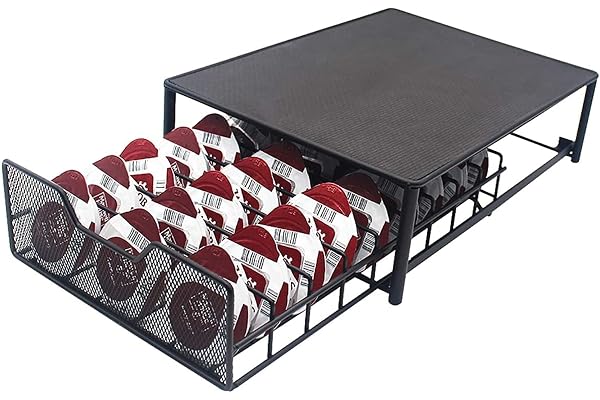 Wdmiya Porte Dosette Tassimo Support Capsule Tiroir De Rangement Dosette à Café Métal Distributeur Range - Capacité 54 Pièces - pour Maison, Bureau - Noir