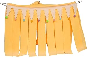 COZYPLC Hamster Triangle Tasseled Hideout Soft Fabric Guinea Pig Bed & Rat Cage Accessories Cozy Hideaway Tent for Small Pets Gerbils Rabbits Ideal Christmas (Yellow)