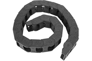 GAROSA Catena portacavi Nylon Nero, Cavo portante Tipo Ponte Aperto, Stampanti 3D su Entrambi i Lati, Serbatoio 1 Metro 25x38mm, Accessorio Macchina per Incisione