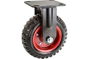 Steelex D2578 Fixed Heavy Duty Industrial Wheel, 6", Black