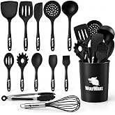 WOLFWAKE 13 Pieces Silicone Kitchen Utensils &ndash; Kitchen Utensils, Kitchen Trowels, Kitchen Tongs, Pot Kitchen Utensils, Heat R