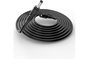 TONTON Cavo di prolunga DC 3M per Amazon Echo Dot (3°, 4°, 5° generazione), Echo Show 5 (1°, 2a generazione), Echo Spot, Echo Dot 3°, ecc. Cavo di alimentazione DC 18AWG in rame, nero