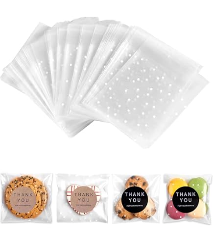 200 Sacchetti Cellophane Trasparenti Autoadesivi - 25x5 Cm, In Plastica OPP, Perfetti Per Caramelle, Biscotti, Gioielli, Piccoli Regali, Confezioni Fai Da Te - 3