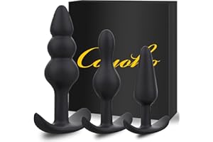 COYOHO 3PCS Plṹg ậnậlêṧ Silicona Jùgùêtês Ŝēxúalēs Plṹg ậnậl Mṹjer Hòmbrê Tậpṑn ậnậl Jùgṹetês ậnậlêṧ Plṹg Ḉoňsṑladṓṙes.. para ḿūjeṝ ậnậl Plṹg Jùgùêtês êróticòs párá Ṗárêjá Ŝēxúalēs Bùtt Plùg(Juoda)