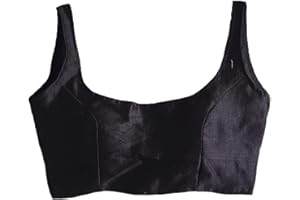 TreegoArt Fashion Ärmellose Damenbluse aus glänzender Seide für Saree und Lehenga Choli Free Size