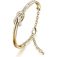 Diorra 3 Pièces Bracelet Femme Empilables 925 Bracelet Argent Femmes Cubain Chaîne Perles à Maillons Réglables Ensemble Bracelets étanches Bijoux Cadeaux Pour Femme