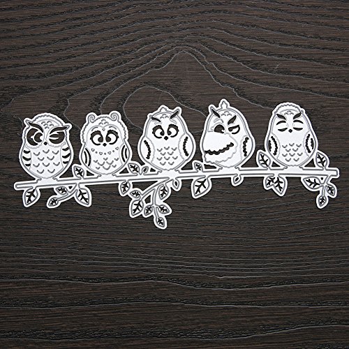 Amazingdeal365 Eulen Familie ! Metall Form Schablonen Schneiden DIY Dekor Sammelalbum Karten Buchzeichen Lesezeichen als Geschenk für Freunde Geburtstag Kinder,Kindergarten Hobby Schule Handarbeit Unterricht usw. Ein tolles Geschenk! - 5
