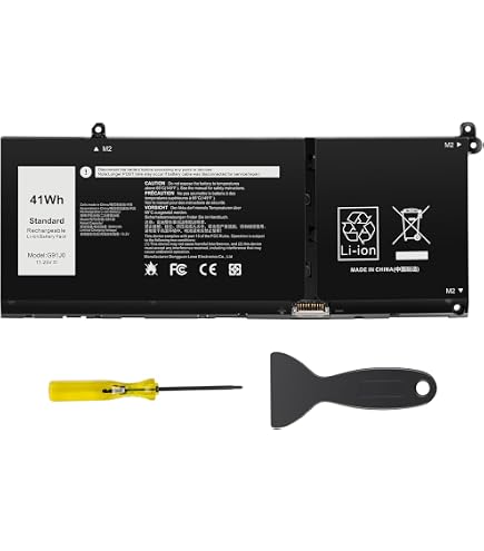 Batteria JIMACRO Per Dell Inspiron 13/14/15 – 11.25V 41Wh 3467mAh, Compatibile Con G91J0 V6W33, 3 Celle Li-Ion