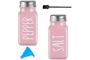 CCHONG Pack of 2 Salt and Pepper Shaker Salt and Pepper Pots Salt and Pepper Set Salt Shaker Salt Pot Kitchen Accessories (Pink & Pink)