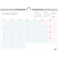 Calendrier Mural 2026 Miquelrius - Format A3 (420x296 Mm), 12 Mois, Espaces De Notes, Reliure Spirale