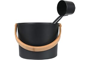 SKYVOV Seatechlogy Cubo para sauna con cucharón de aluminio, 7 litros, cubo de sauna
