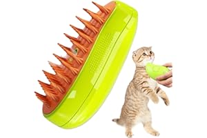 DUQULLE 3 En 1 Brosse À Poils De Chat À Vapeur Électrique | Pour Massage | Brosse De Toilettage Pour Animaux De Compagnie