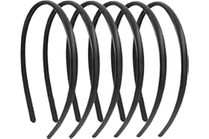 NUOSHEN Bandeau Peigne De Dents, 6 Pcs Bandeaux Unis En Plastique Serre-Tête Cheveux Avec Dent Unisexe Pour Femmes Filles 8mm