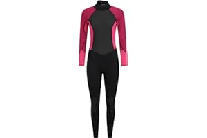 Mountain Warehouse Women's 2.5mm Thickness Full Wetsuit - UPF 50+, Contour Fit, Adjustable Neck, Rubber Panel for Improved Grip - Long Sleeve Spring Summer Wet Suit for Bodyboarding & Surfing