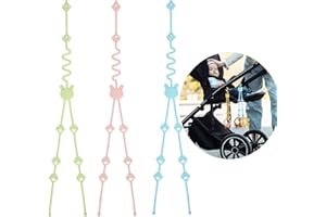 Meekye Gefälscht 4/6 Pack, 2 in 1 Schnullerkette Baby Cup Catcher, Kinderwagenkette Spielzeughalter Trinkbecher Halter für Baby, Lebensmittelqualität Silikon, BPA-frei