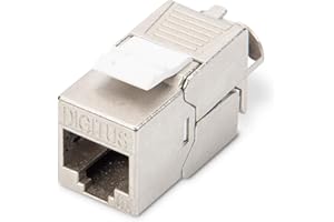 ‎DIGITUS DIGITUS Keystone-Modul Cat-6A Geschirmt - 1 Stück - RJ45-Buchse - 500 MHz 10GBase-T - AWG 26-22 - Designfähig - Mit Kabelbinder - Werkzeugfreie Montage