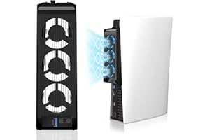 Electight Cooling Fan for PS5 [Disc and Digital Editions], Efficient Cooling Fans with USB 3.0, Noise Reduction, Adjustable Wind and Easy to Install