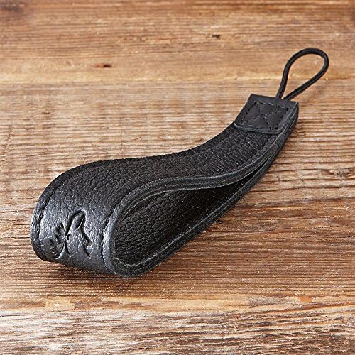 Eddycam Sling-1 Elk Skin Leather Wrist Strap - Black / Black - 1301
