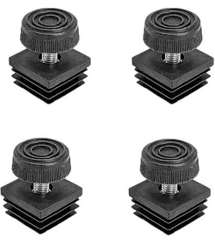 Square Adjustable Foot Legs For Kallax Unit 100 X 30mm STAINLESS STEEL SQUARE TABLE LEG ...