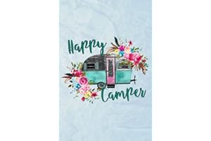 Happy camper: Camping Logbook, RV Journal, Glamping Keepsake Memory Book For Travel Notes, RV Gifts, Retirement Gifts, Teal Watercolor Vintage ... Journals & Logbooks | Document The Journey)