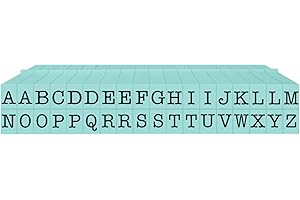 Contact USA Small 36-Piece American Typewriter Pegz Connectable Uppercase Alphabet Stamp Set, Pool Blue