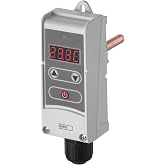 EMOS Digital thermostat with immersion cover, hysteresis function, manual, 5&ndash;80 &deg;C, heating/cooling, invasive, white